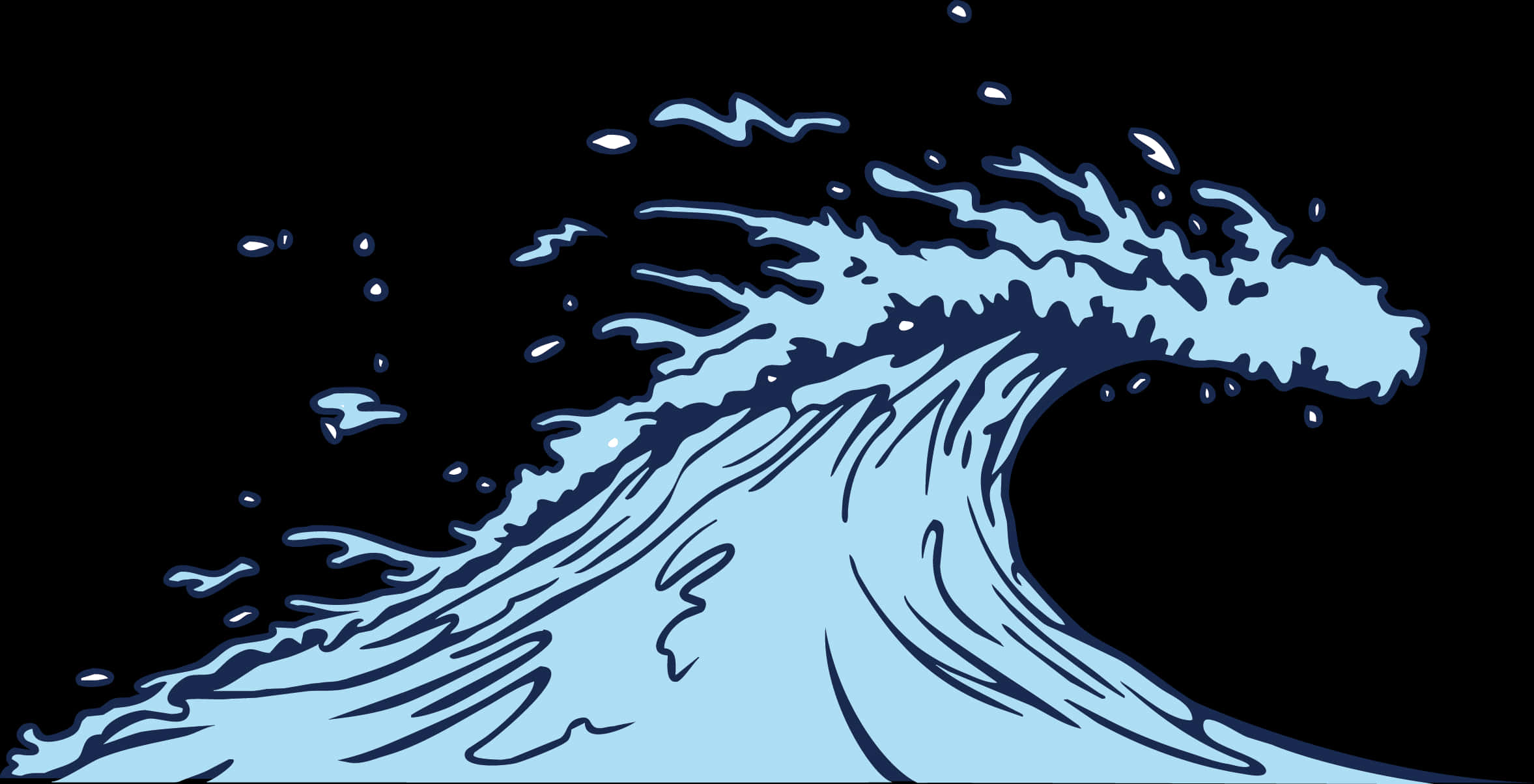 Light Blue Ocean Wave Clip Art