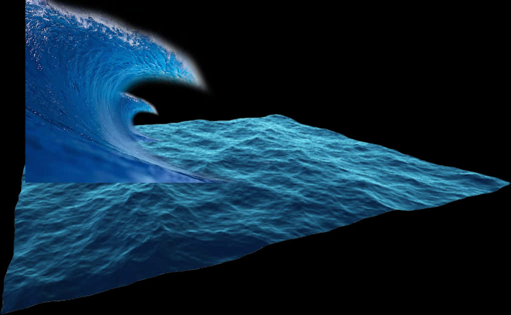 A Blue Wave In The Ocean
