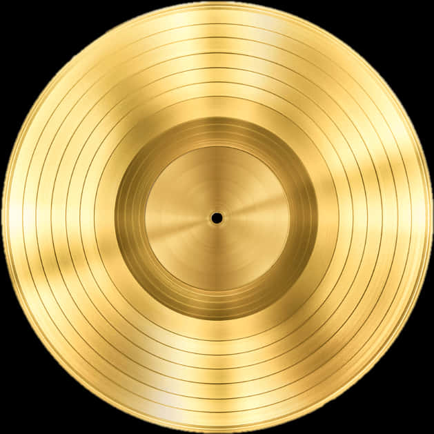 A Gold Disc With A Black Background