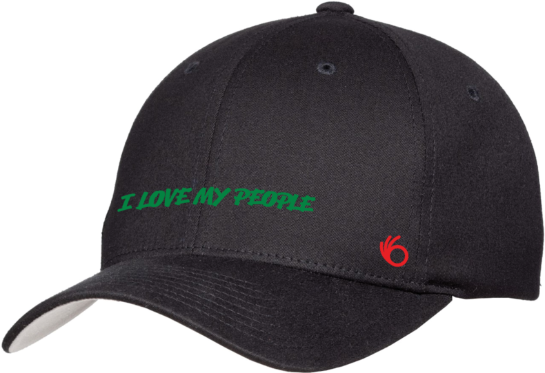 A Black Hat With Green Text