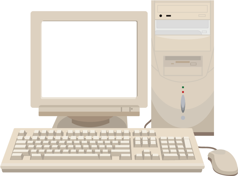 A Computer And Keyboard With A Monitor