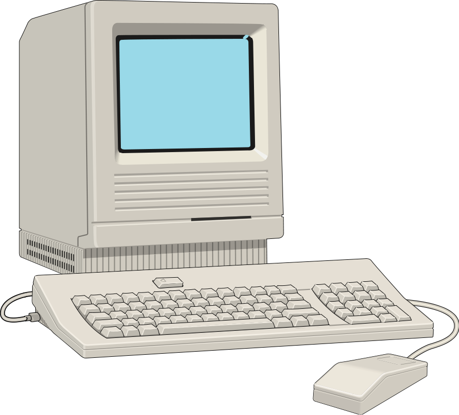 A Computer With A Keyboard And Mouse