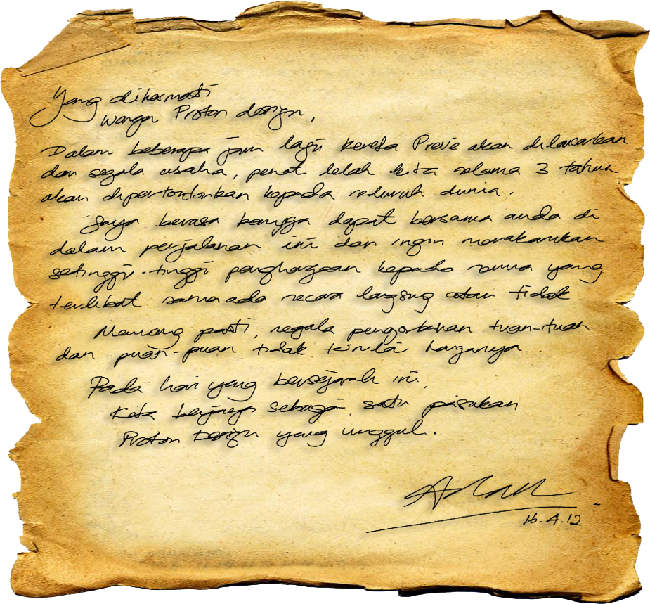 A Handwritten Letter On A Piece Of Paper