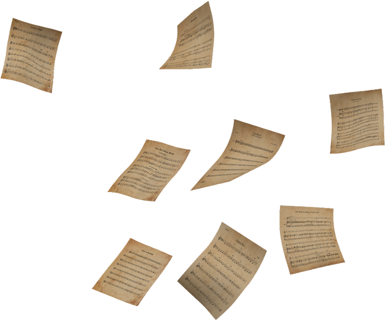 A Group Of Sheets Of Music