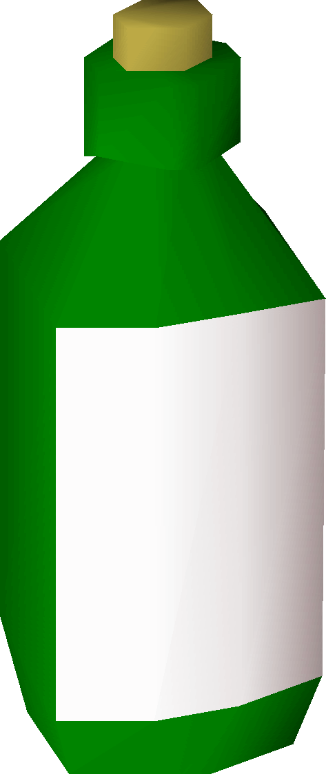 A Green And White Bottle