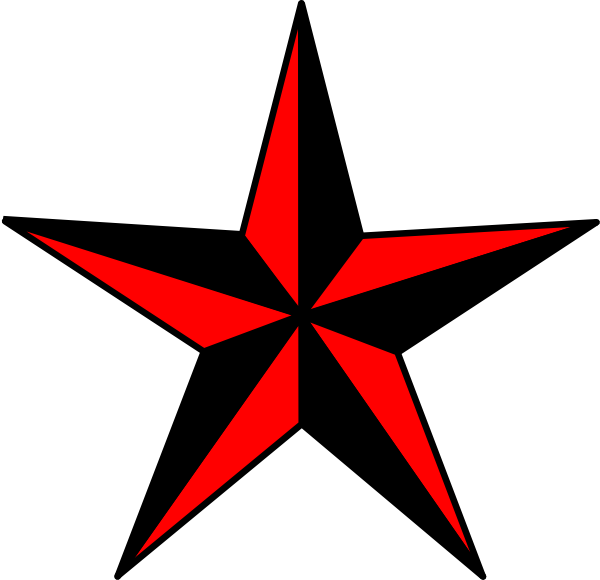 A Red Star On A Black Background