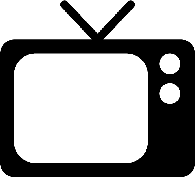 A Black Television With A Black Background
