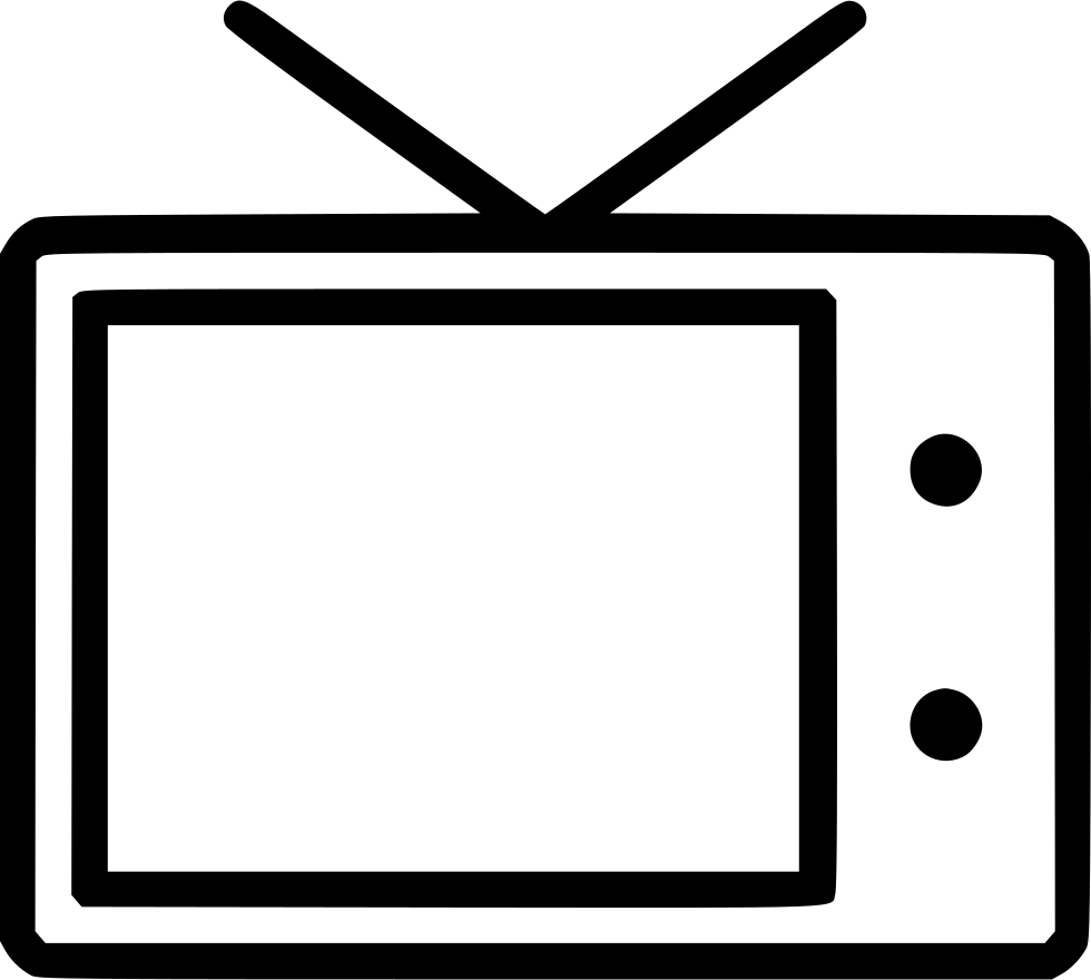 A Black Television With A Square Screen