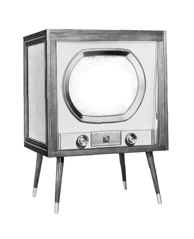 A Television On A Black Background