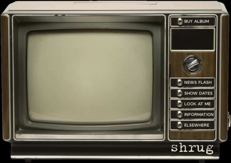 An Old Television With Buttons