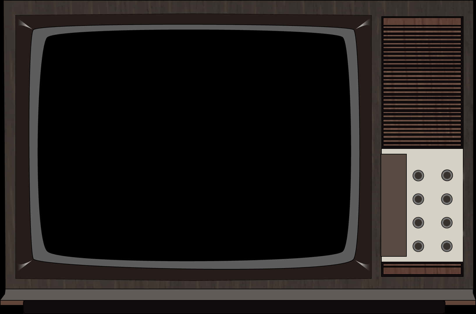A Television With A Black Screen