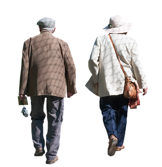 A Man And Woman Walking