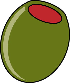 A Green Object With A Red Center