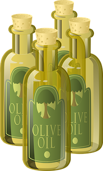 A Group Of Olive Oil Bottles