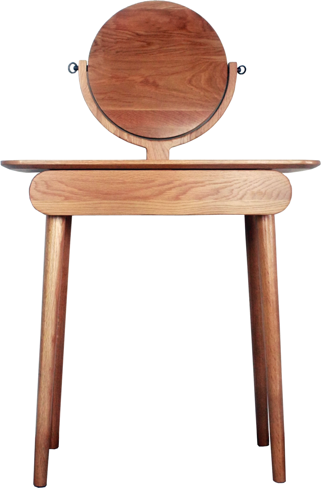 A Wooden Chair With A Round Back