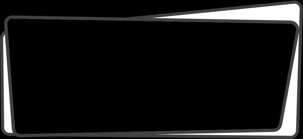 A Black And White Rectangle With White Lines