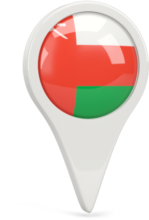 A White Marker With A Red And Green Flag