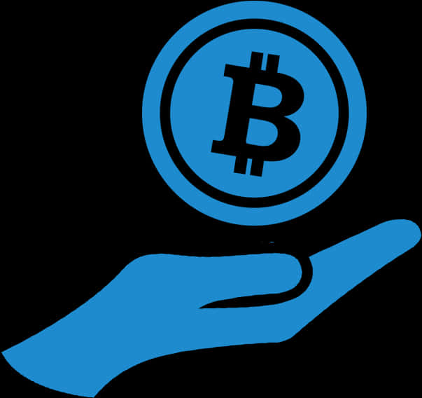 A Blue Hand Holding A Coin