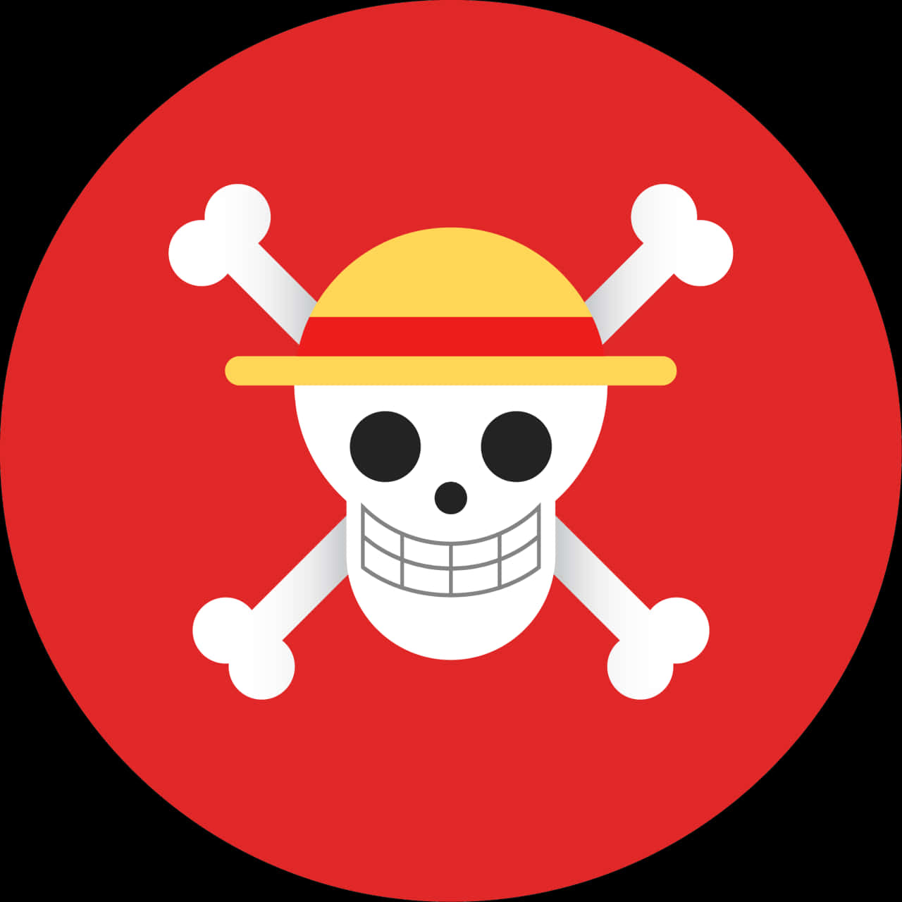 A Cartoon Skull With Crossbones And A Hat