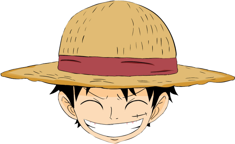 A Cartoon Of A Boy Wearing A Straw Hat