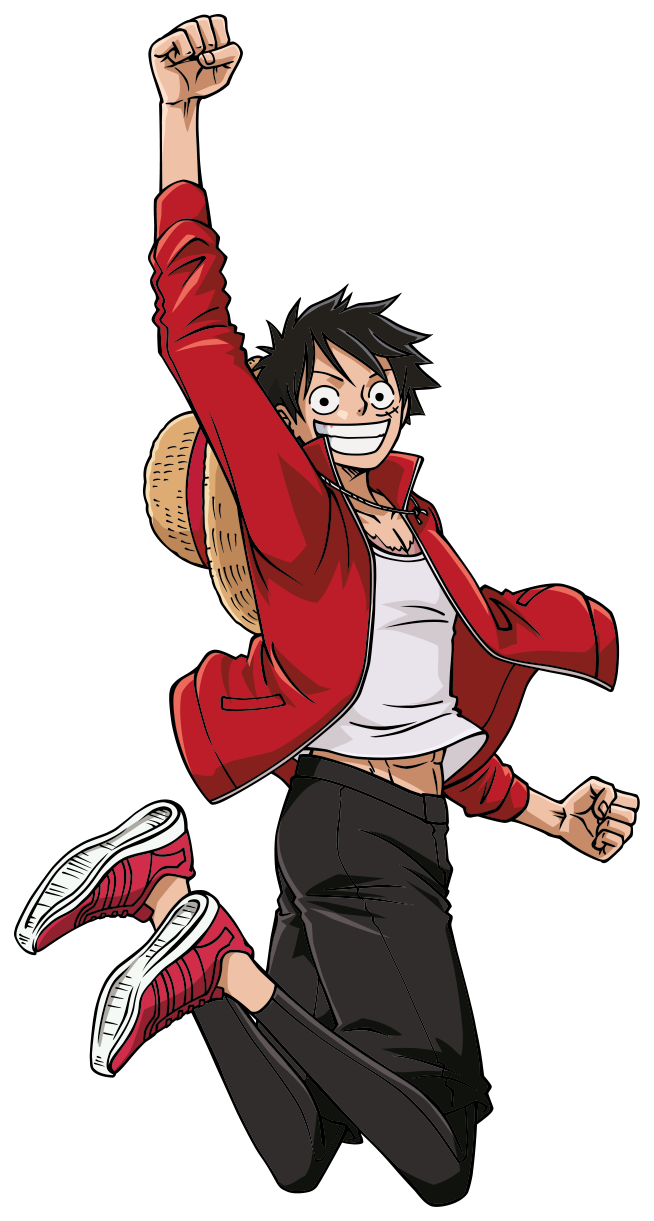 One Piece Luffy Jumping Up