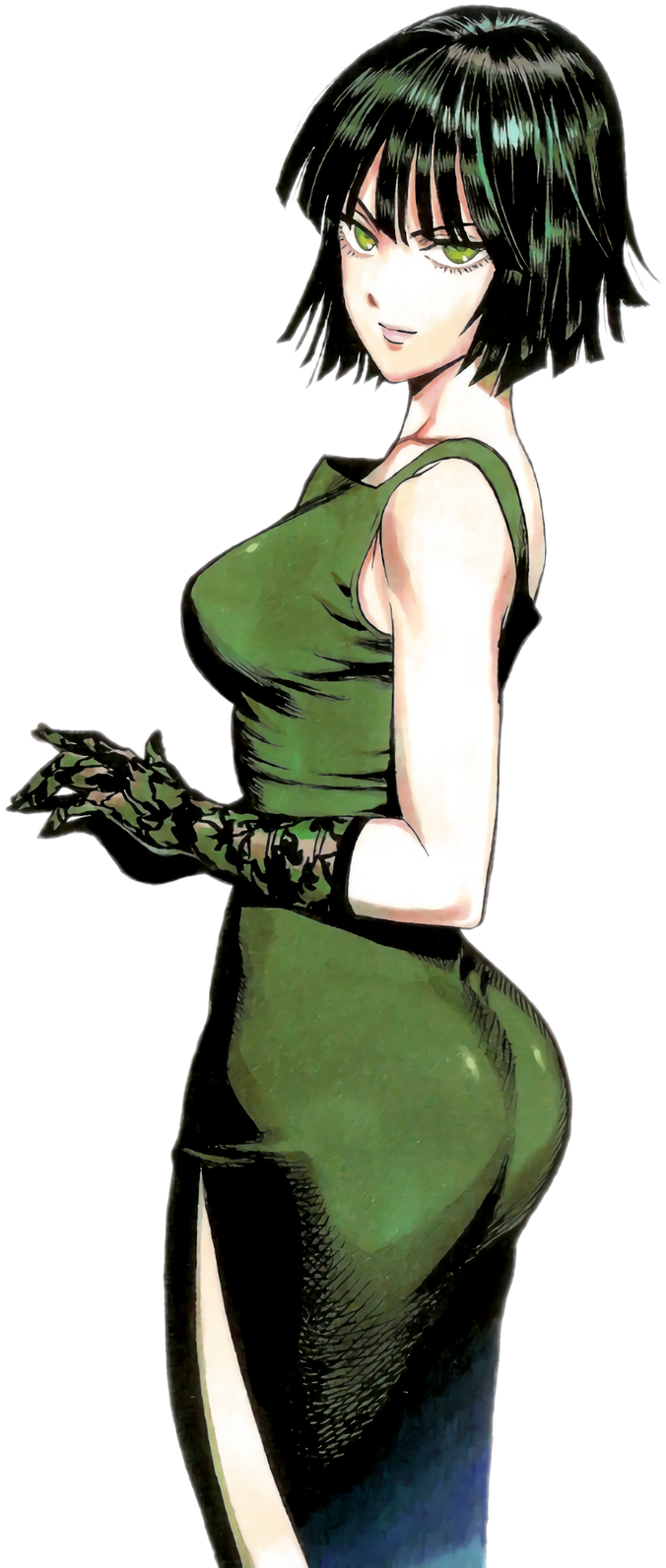A Cartoon Of A Woman In A Green Dress