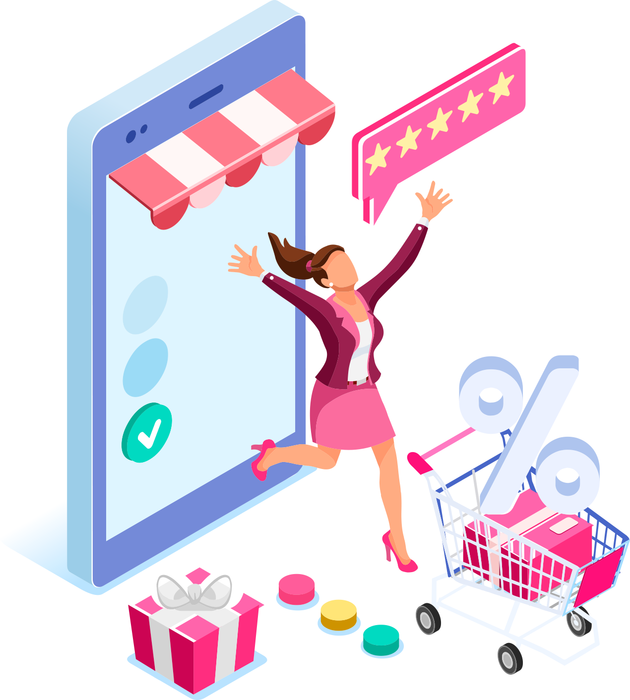 Online Shopping Png 1270 X 1412