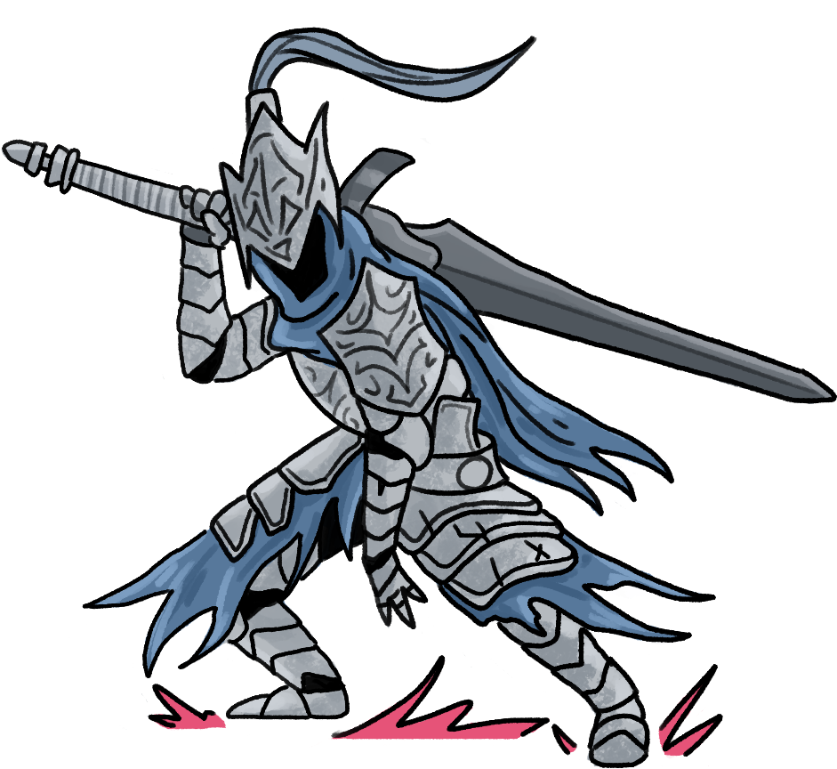 A Cartoon Of A Knight With A Sword