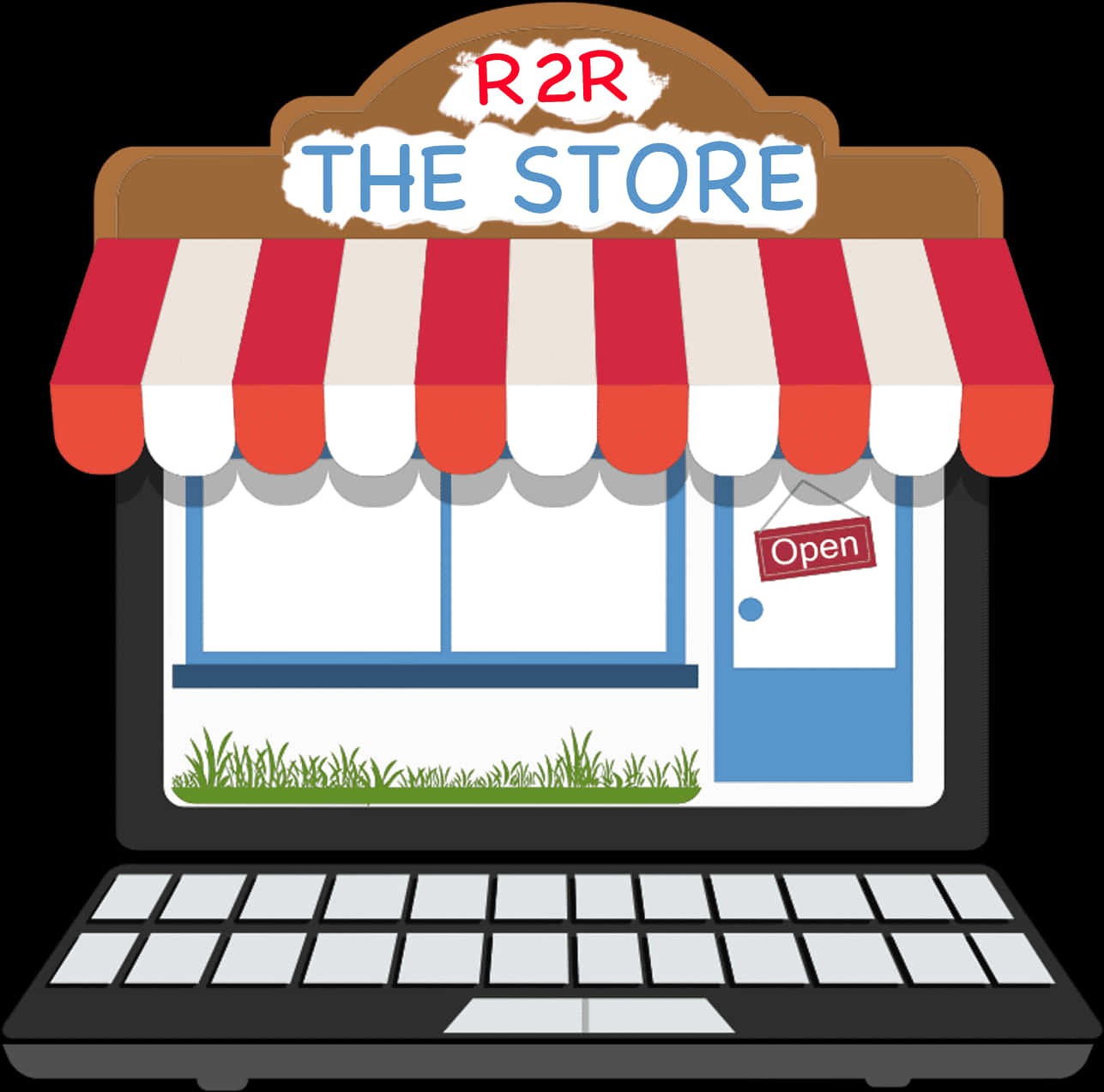 R2r Online Store 2d Illustration