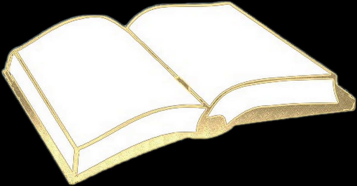 Open Book Gold Outline