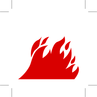 A Red Flame On A Black Background