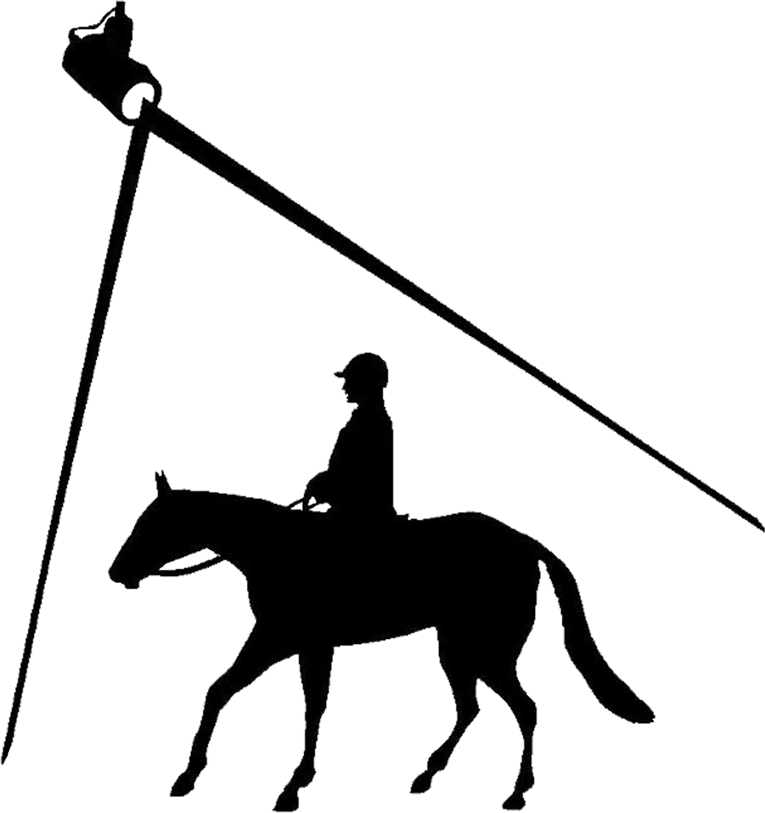 A Silhouette Of A Man On A Horse
