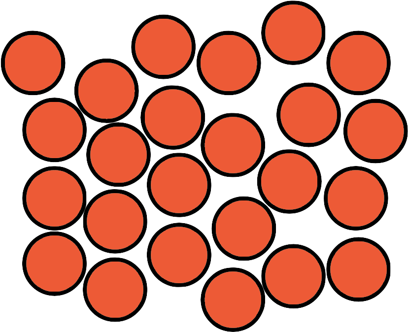A Group Of Orange Circles On A Black Background