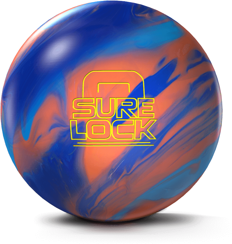 A Blue And Orange Bowling Ball