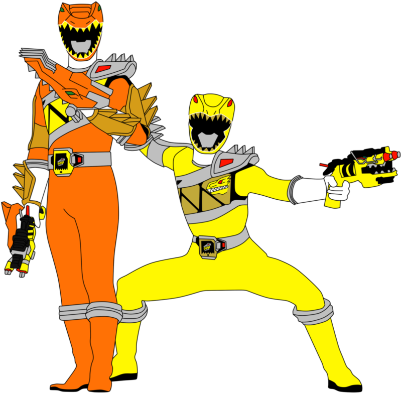 Orange And Yellow Power Rangers