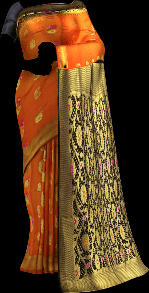 A Mannequin Wearing A Sari