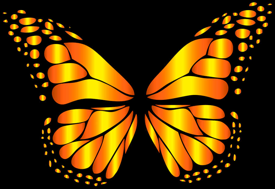 A Butterfly Wings Made Out Of Orange And Black Spots