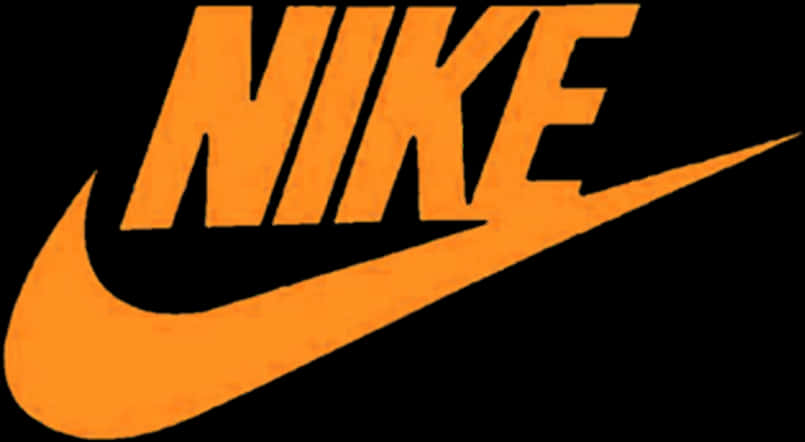 Orange Nike Logo Swoosh