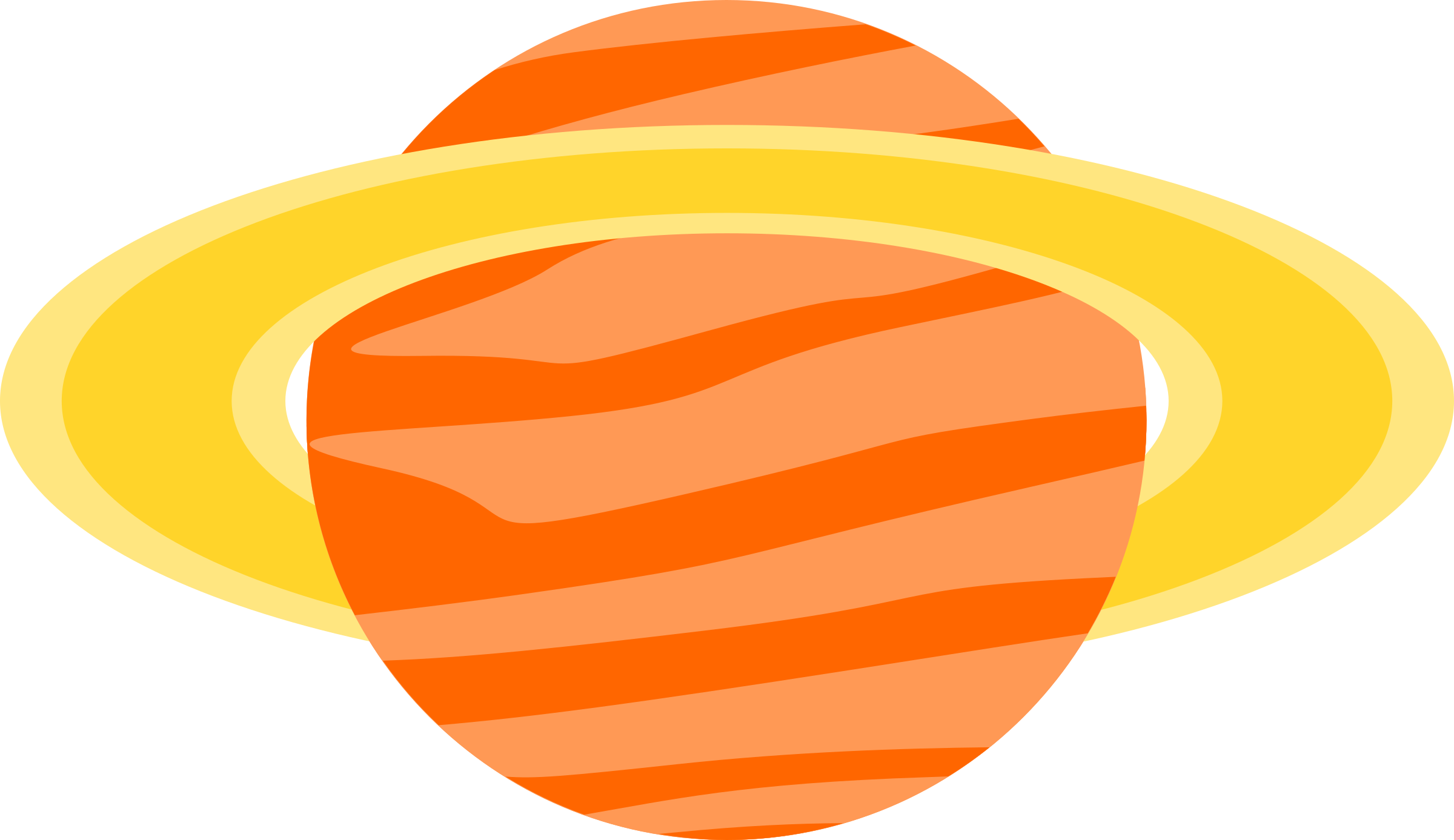 A Cartoon Of A Planet With Rings