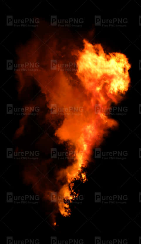 Orange Smoke Png Free Download - Fire Smoke Png Transparent, Png Download