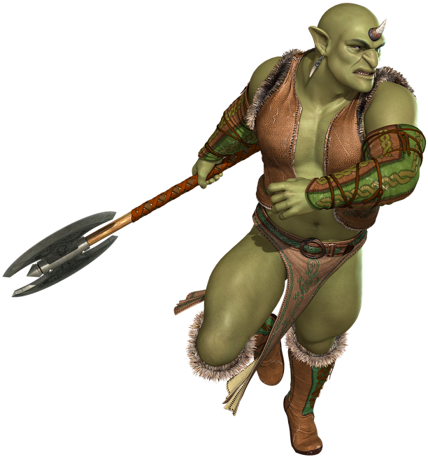 A Green Goblin With A Spear