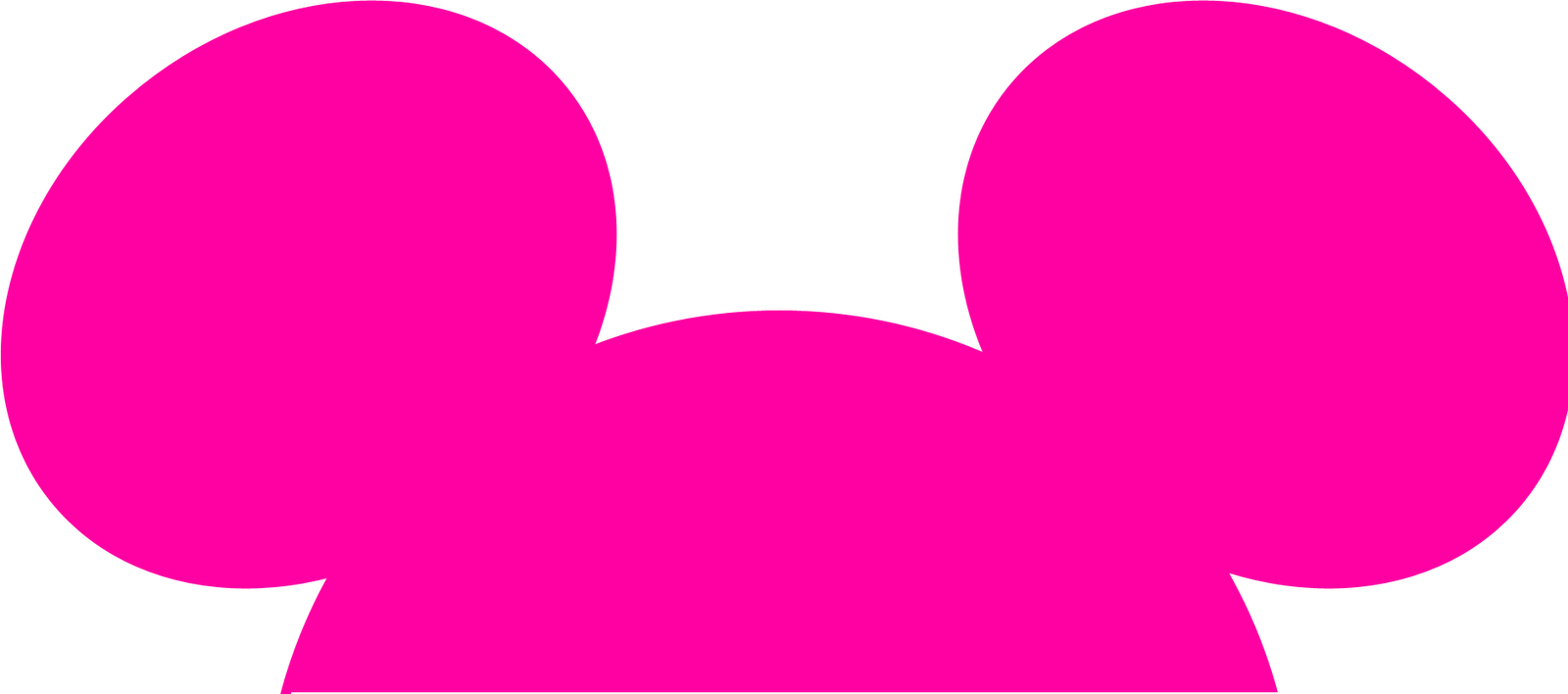 A Pink And Black Mouse Ears