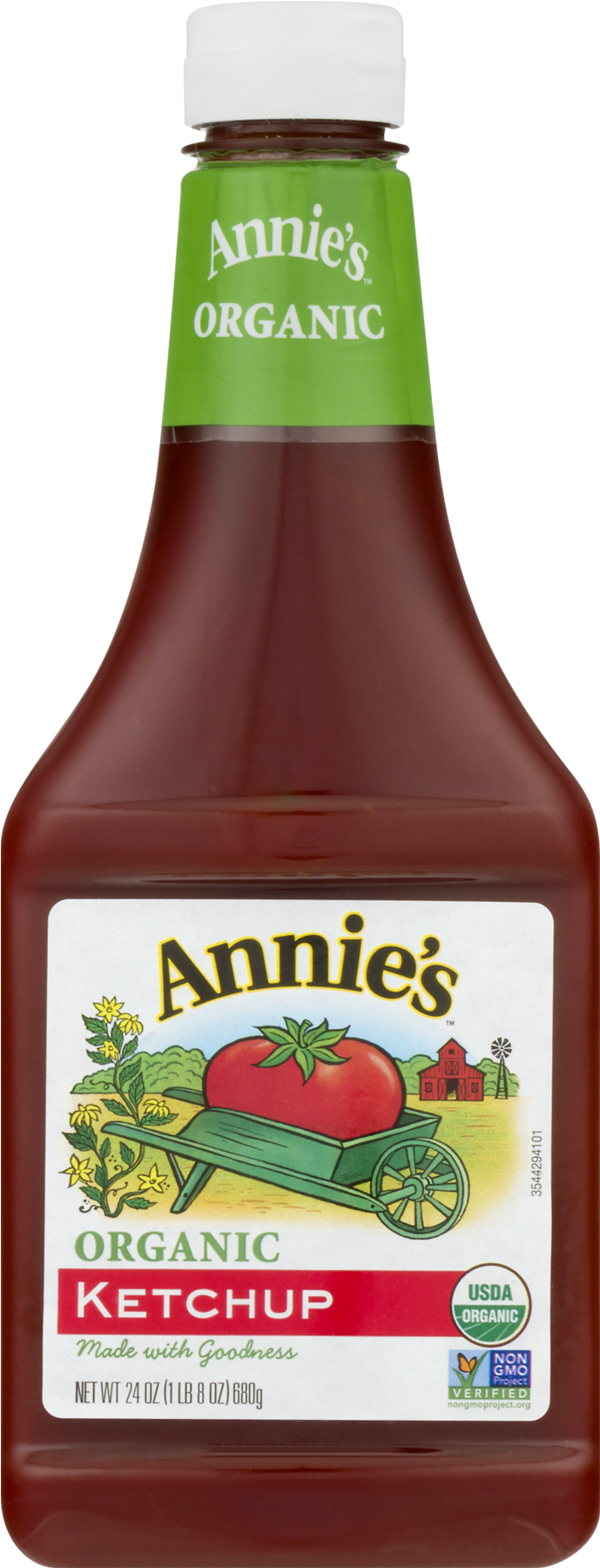 A Bottle Of Ketchup With A Label