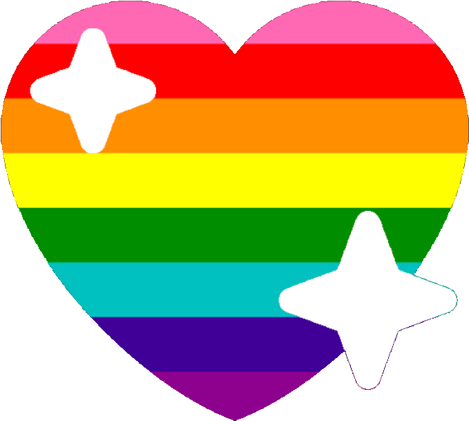 Original Lgbtq Sparkle Heart Discord Emoji - Pride Heart Emoji Discord, Hd Png Download