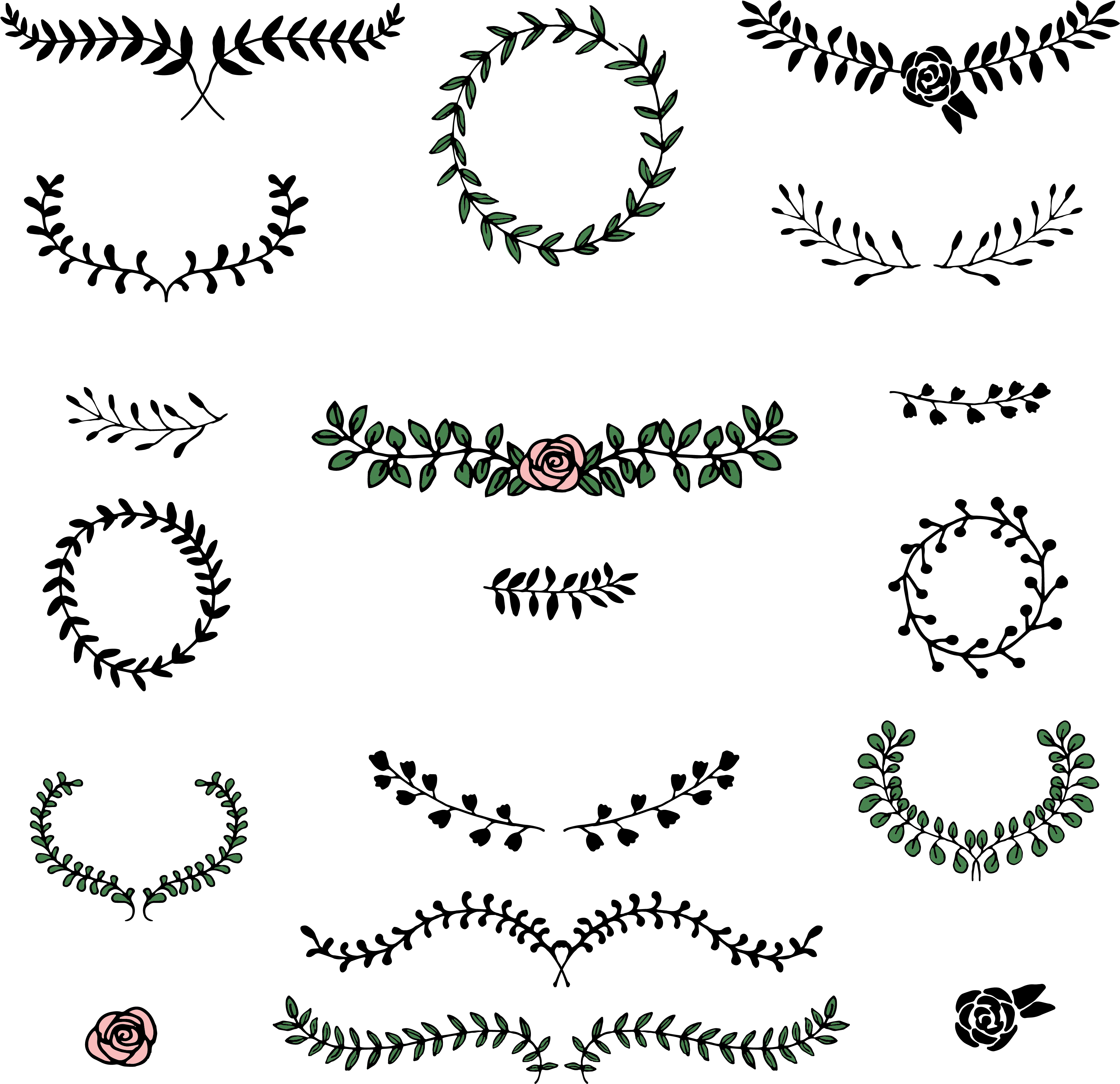 A Set Of Floral Designs