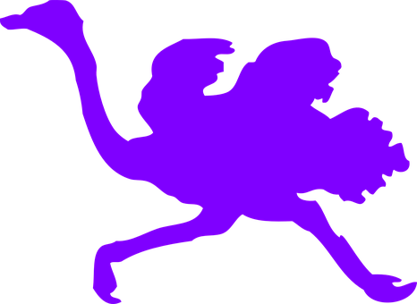 A Purple Silhouette Of A Horse