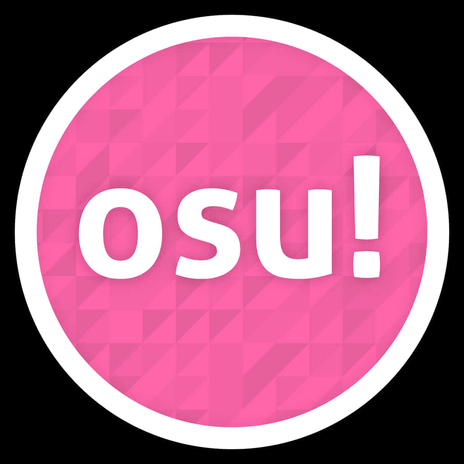 A Pink Circle With White Text