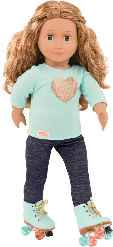 A Doll With Blonde Hair And A Heart On It
