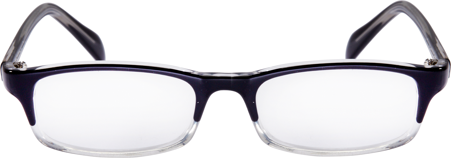 A Pair Of Glasses With Black Rims