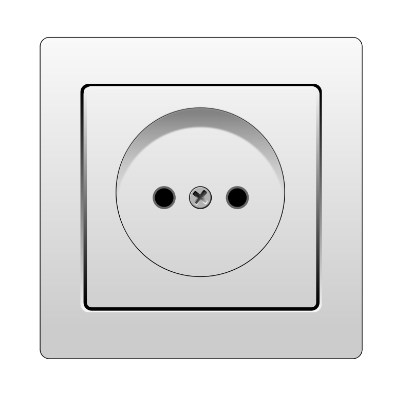 A White Square Outlet With Holes